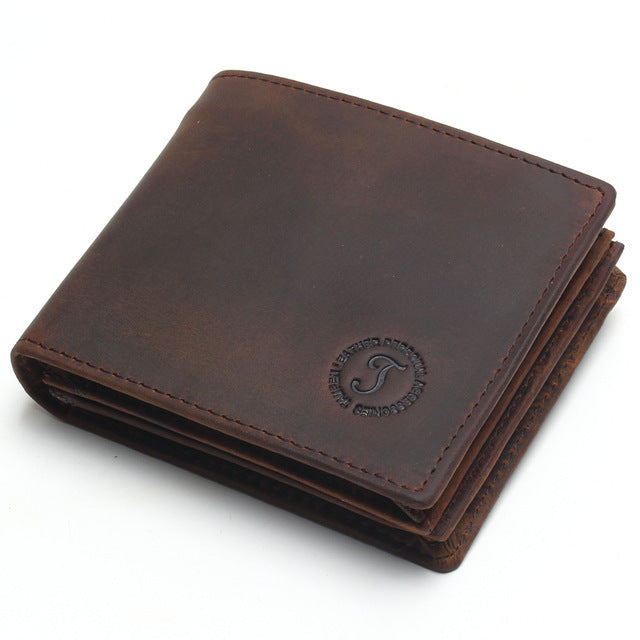 Leather Anti-theft Swiping Men's Wallet