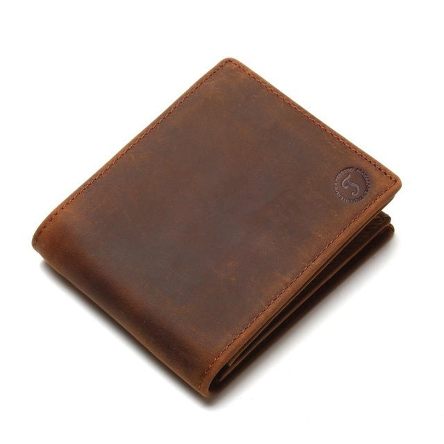 Leather Anti-theft Swiping Men's Wallet