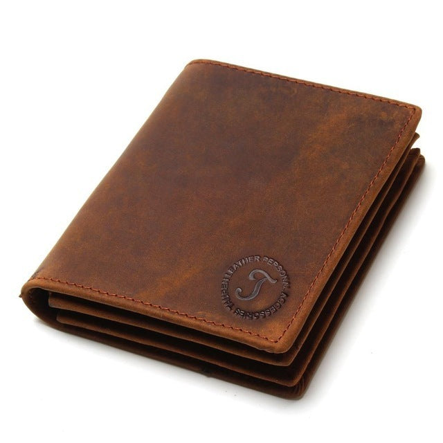 Leather Anti-theft Swiping Men's Wallet