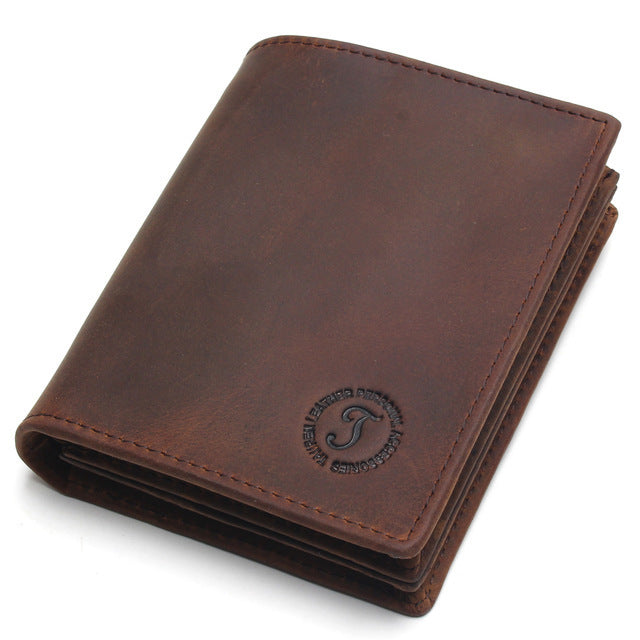 Leather Anti-theft Swiping Men's Wallet